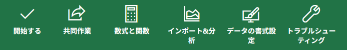 公式サイトの目次