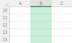 アクティブセルのある列が強調表示される