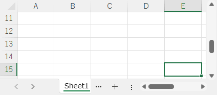 アクティブセルを画面の右下に移動した後