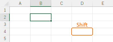 範囲選択の終点となるセルを選択