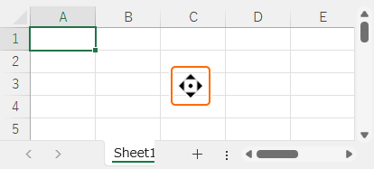 マウスホイールを押し込む