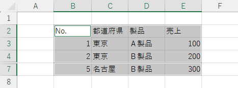 可視セルを選択した後