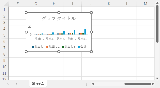 グラフや画像を選択して拡大する前